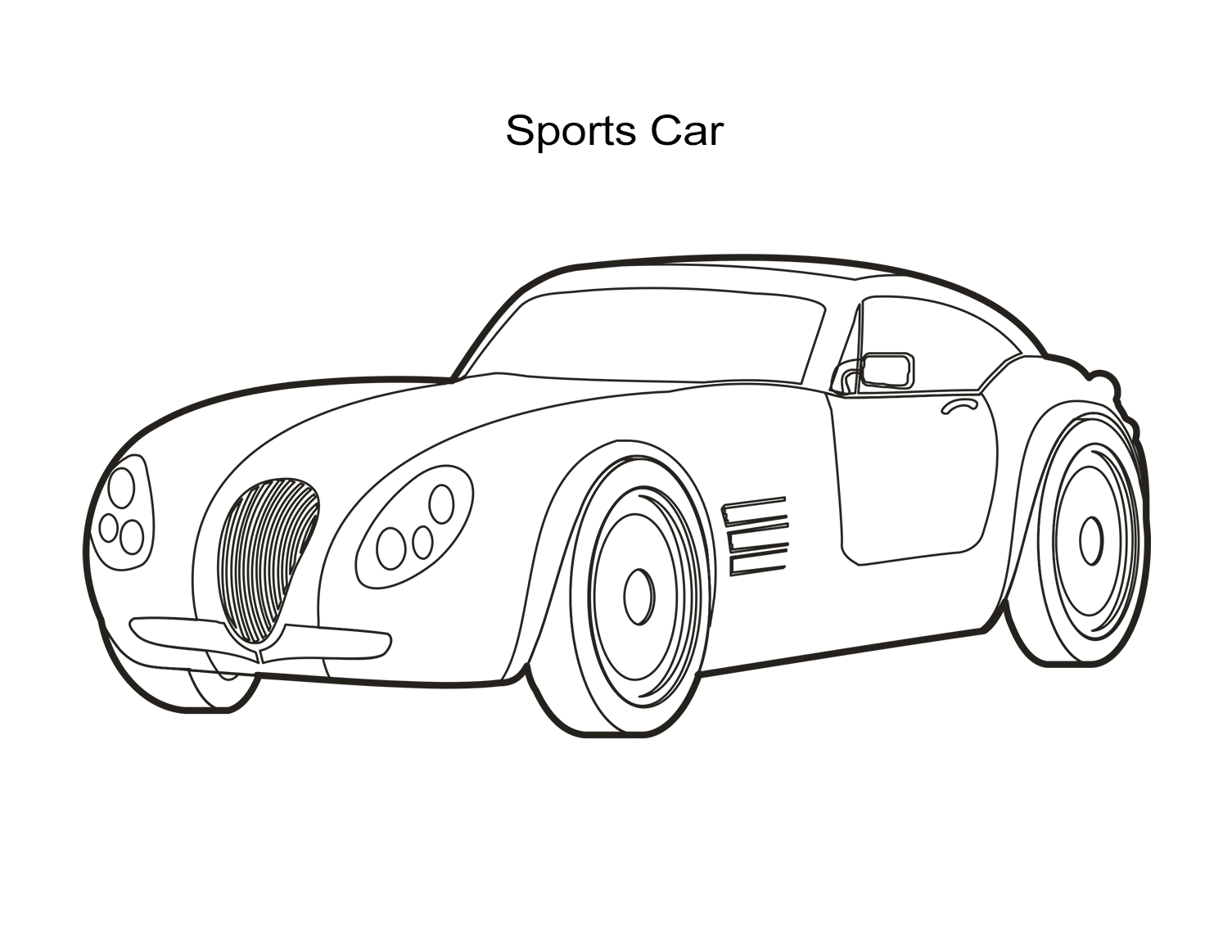 10 Car Coloring Sheets ALL ESL