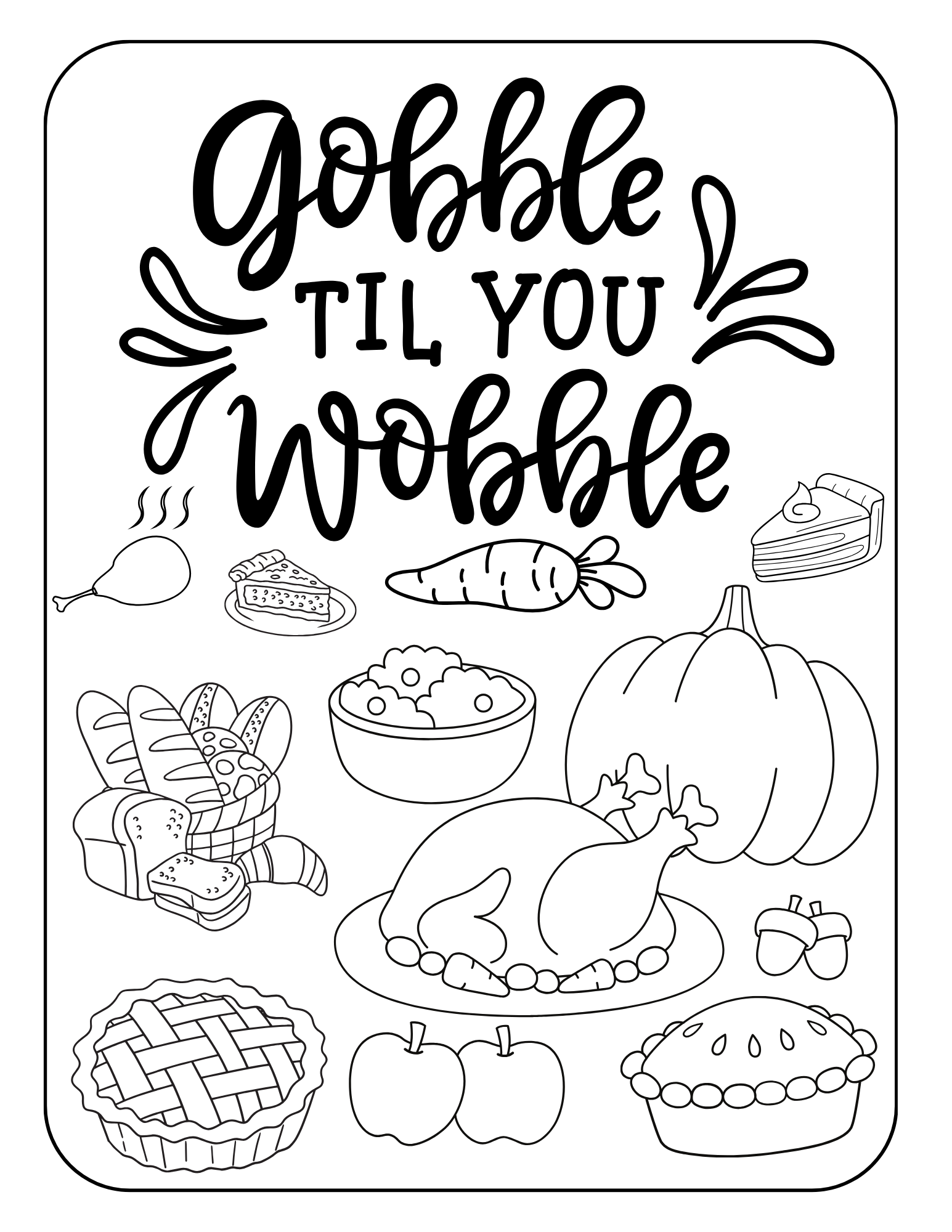 10 Cute Thanksgiving Coloring Pages For Kids And Adults 10 Cute Thanksgiving Coloring Pages For Kids And Adults