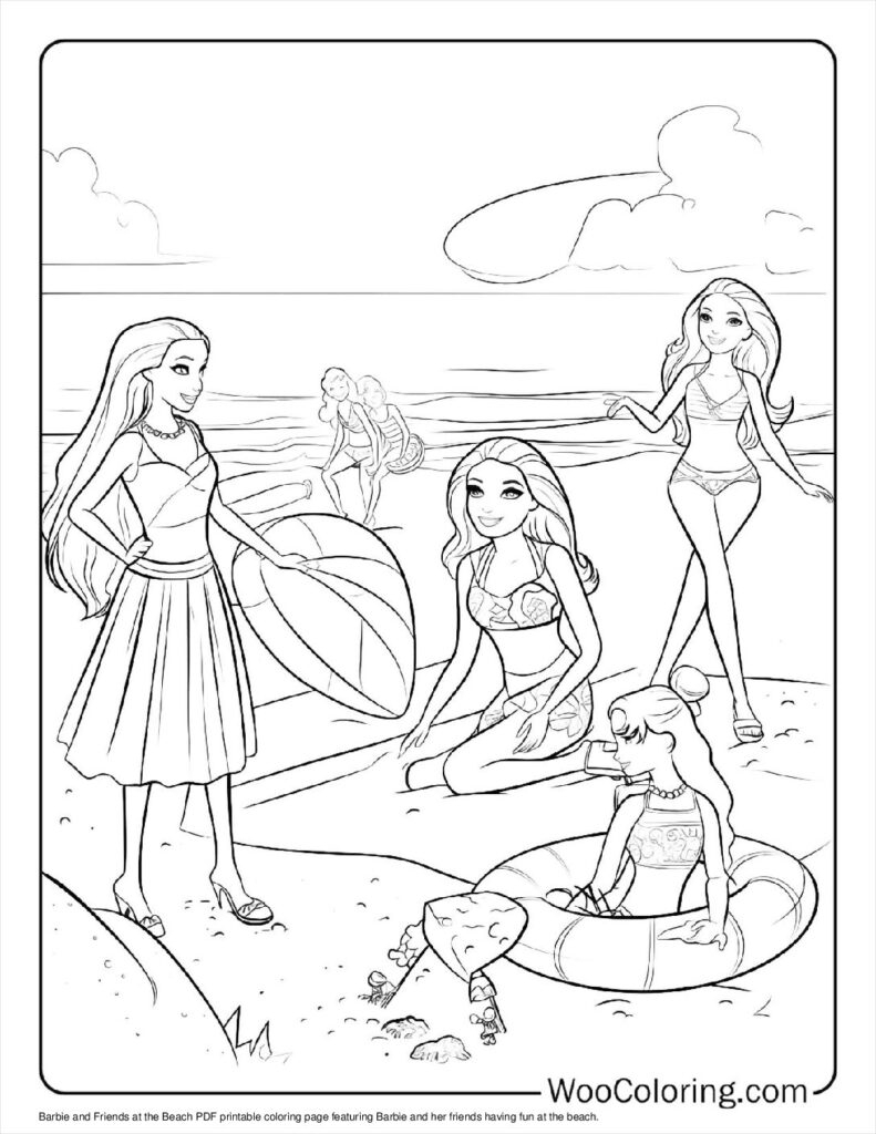 100 Barbie Coloring Pages Free PDF To Print Woo Coloring