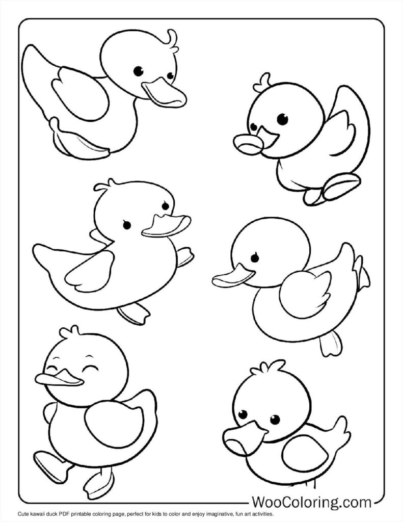100 Duck Coloring Pages Free PDF To Print Woo Coloring
