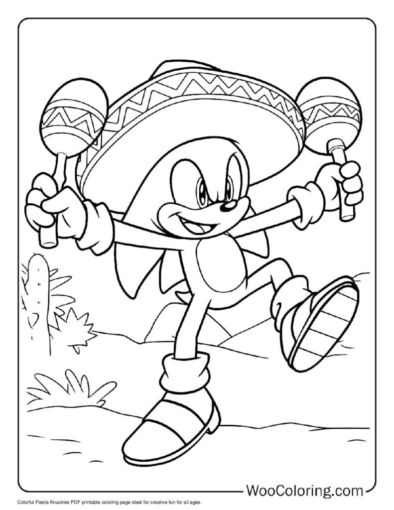 100 Knuckles Coloring Pages Free PDF To Print Woo Coloring