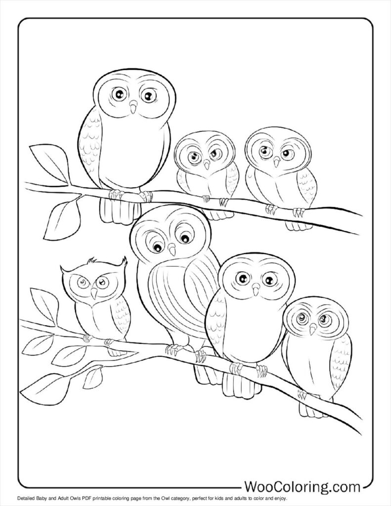 100 Owl Coloring Pages Free PDF To Print Woo Coloring 100 Owl Coloring Pages Free PDF To Print Woo Coloring