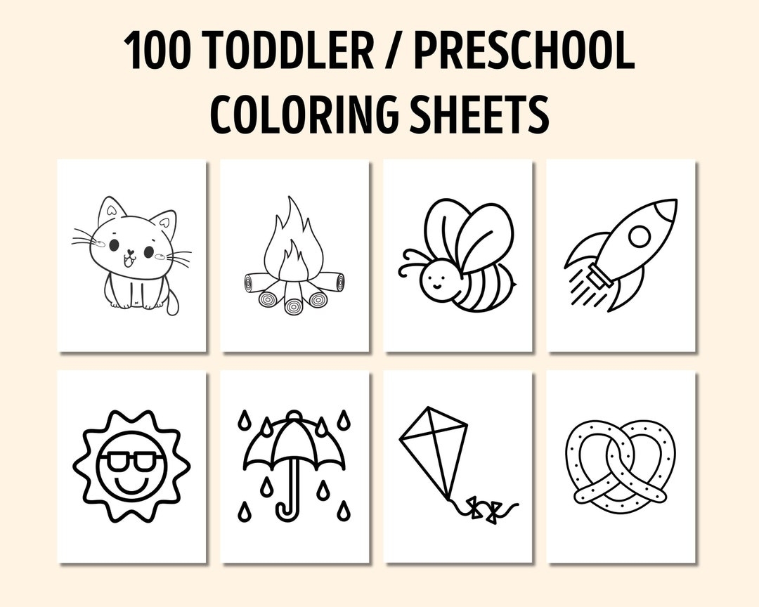 100 Printable Preschool Coloring Toddler Coloring Toddler Activities Cute Coloring Pages Kids Simple Coloring Sheets Homeschool Etsy 100 Printable Preschool Coloring Toddler Coloring Toddler Activities Cute Coloring Pages Kids Simple Coloring Sheets Homeschool Etsy