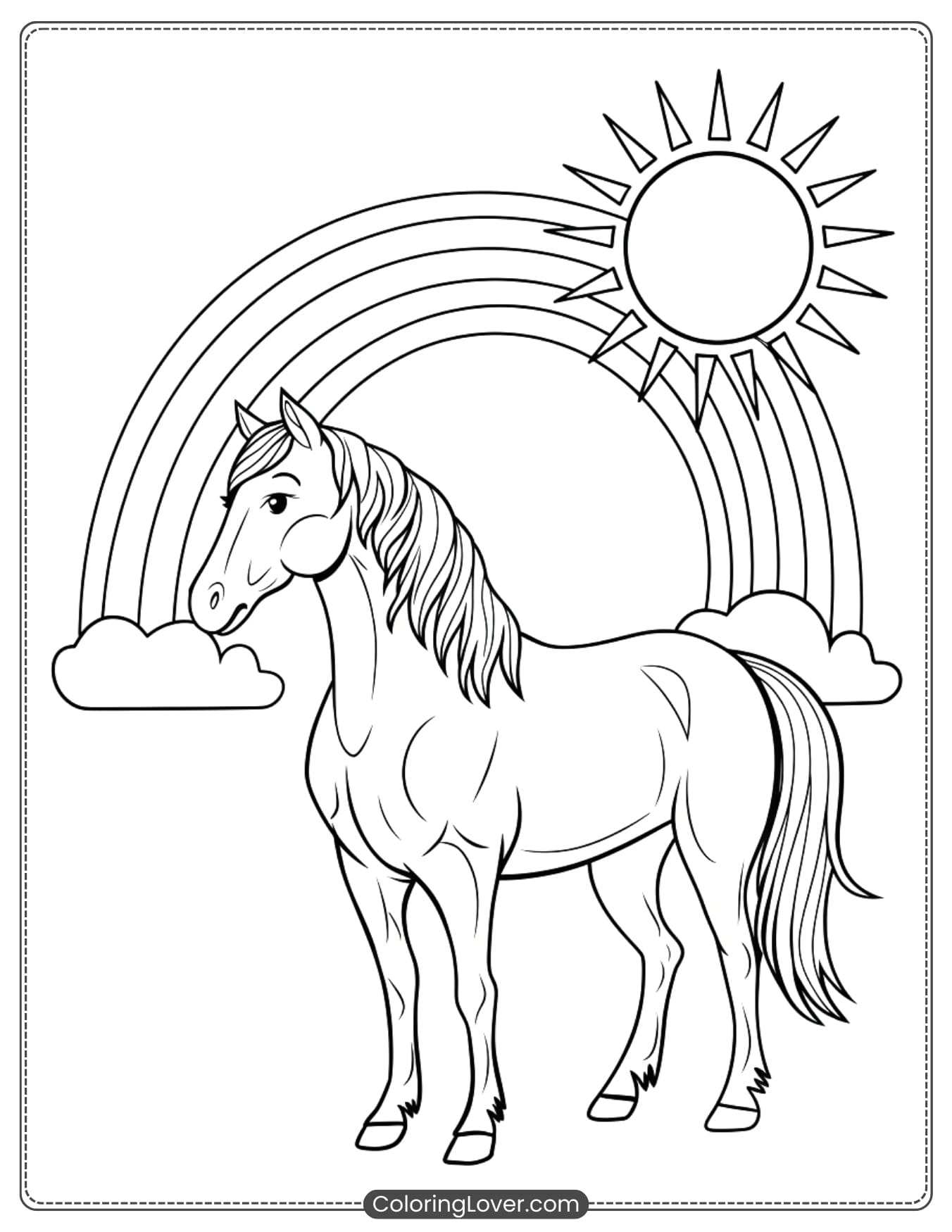 printable horse coloring pages printable horse coloring pages