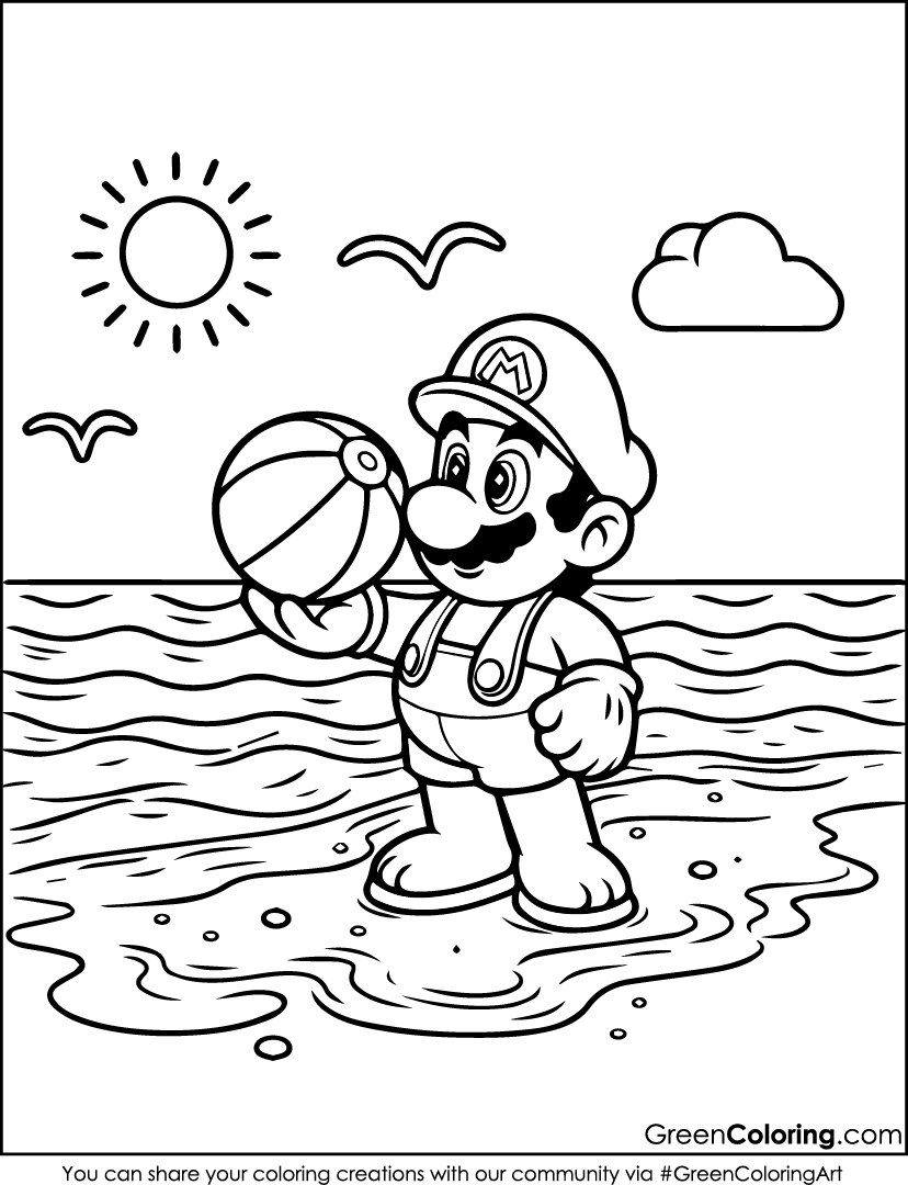 mario characters to color mario characters to color