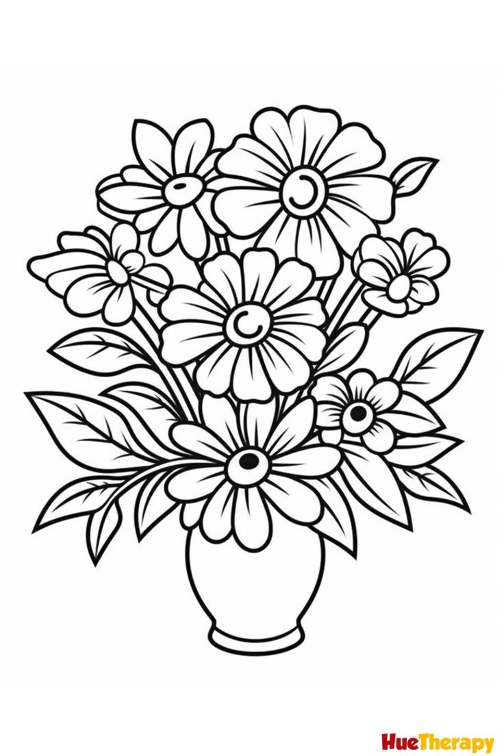 15 Beautiful Flower Coloring Pages For Kids And Adults Worksheets Library