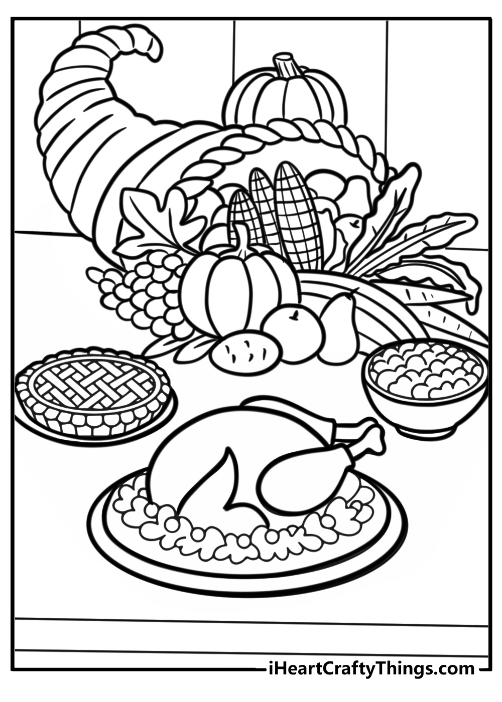 thanksgiving food coloring pages thanksgiving food coloring pages