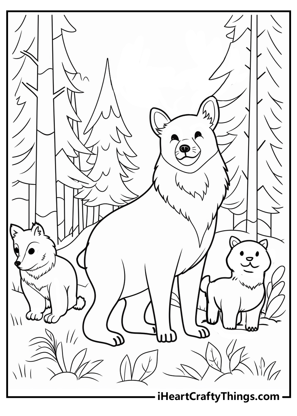 forest coloring pages with animals forest coloring pages with animals