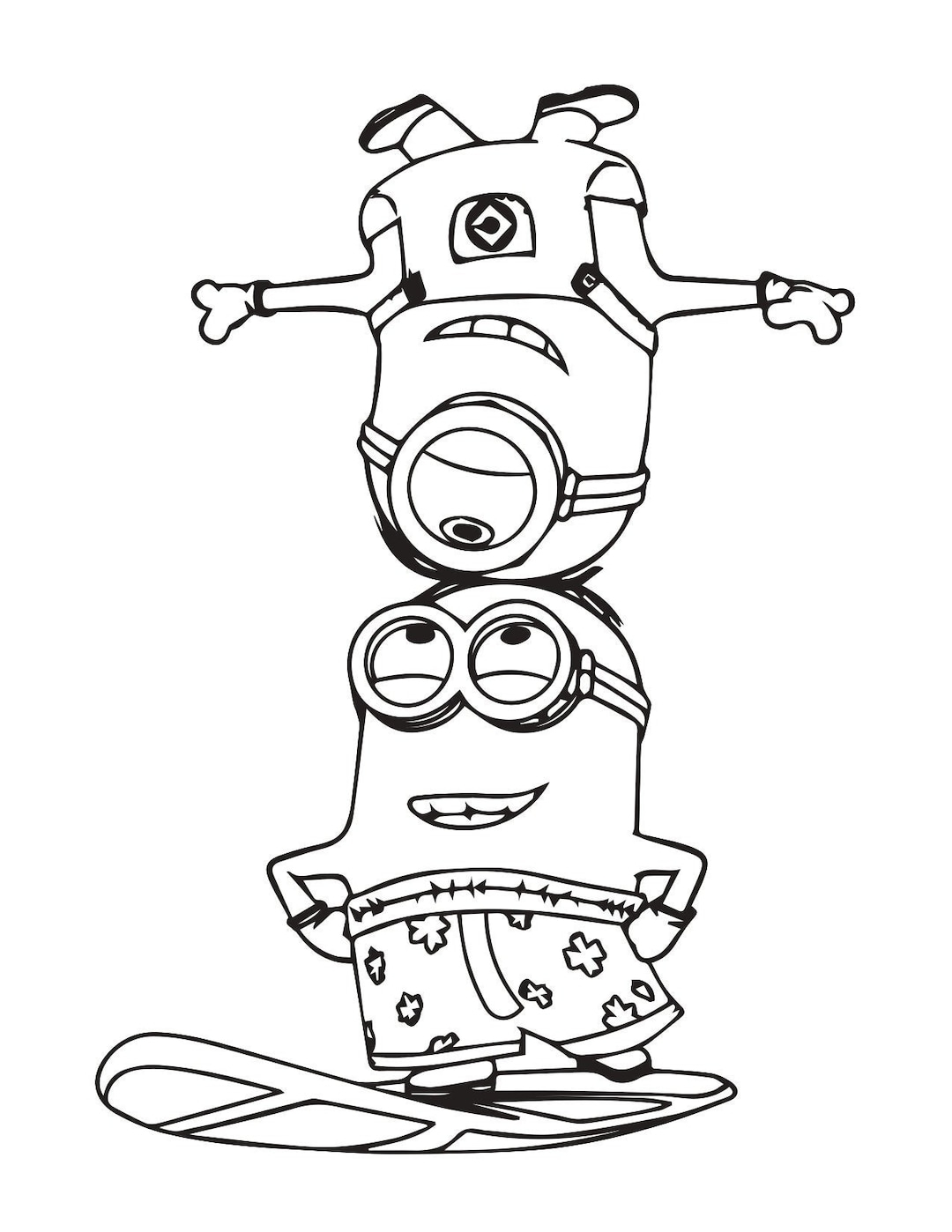 15 Minions Coloring Pages Etsy