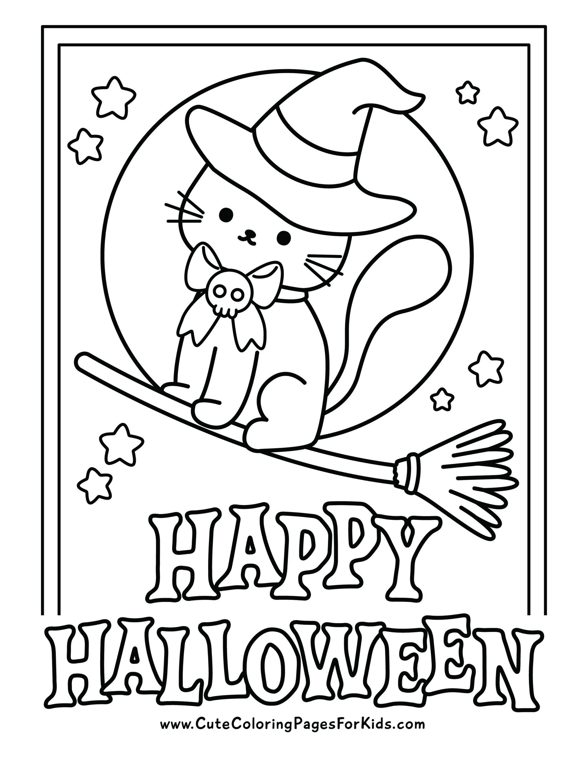 halloween color pages easy halloween color pages easy