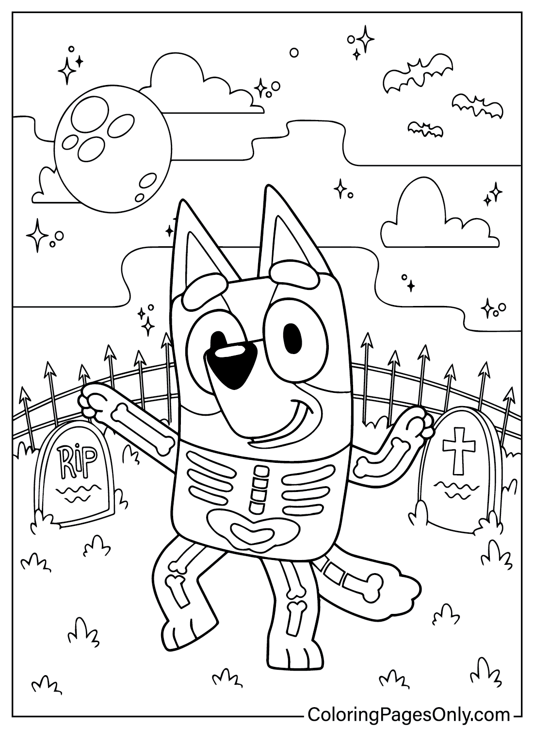free bluey halloween coloring pages free bluey halloween coloring pages
