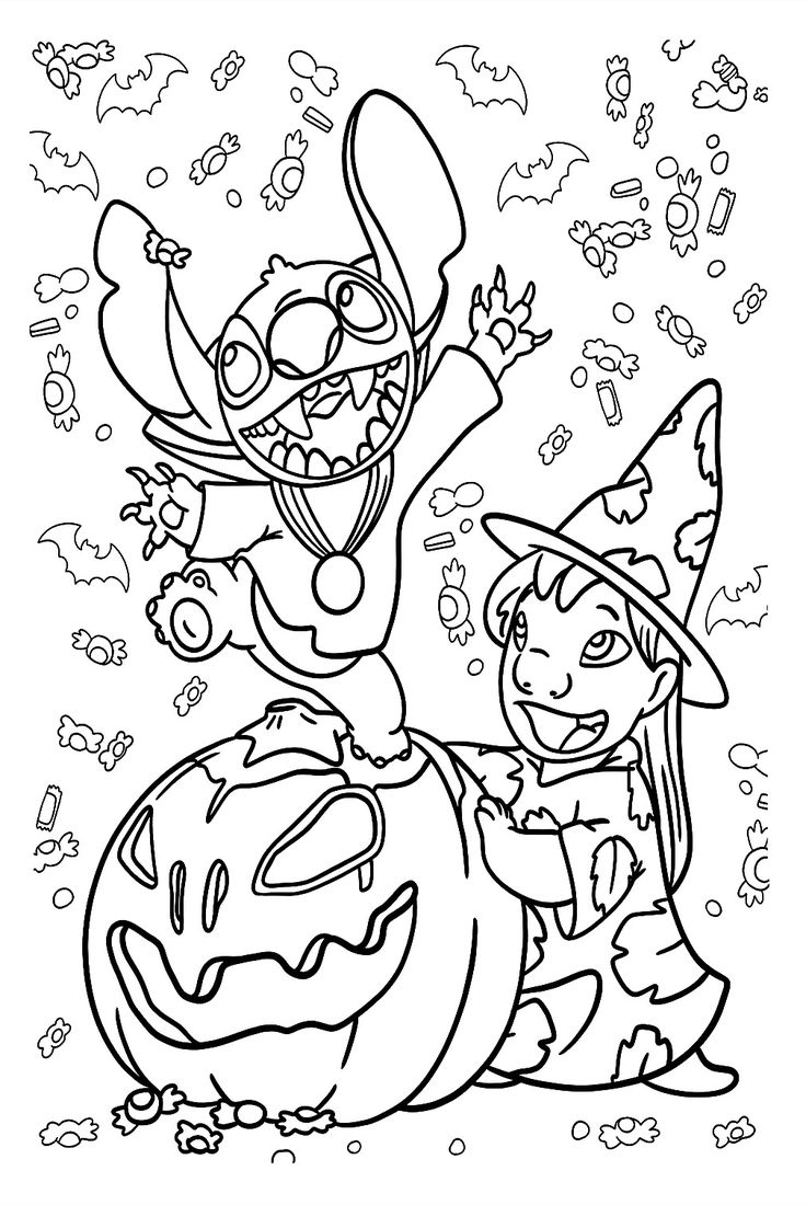 20 Disney Halloween Coloring Pages Free Printable PDF Online Coloring Disney Coloring Pages