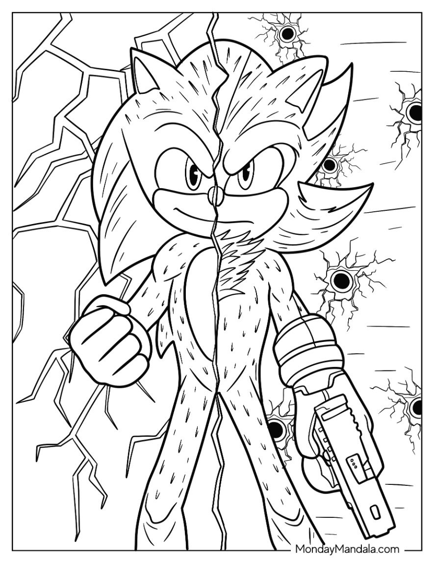 20 Shadow Sonic Coloring Pages Free PDF Printables  20 Shadow Sonic Coloring Pages Free PDF Printables