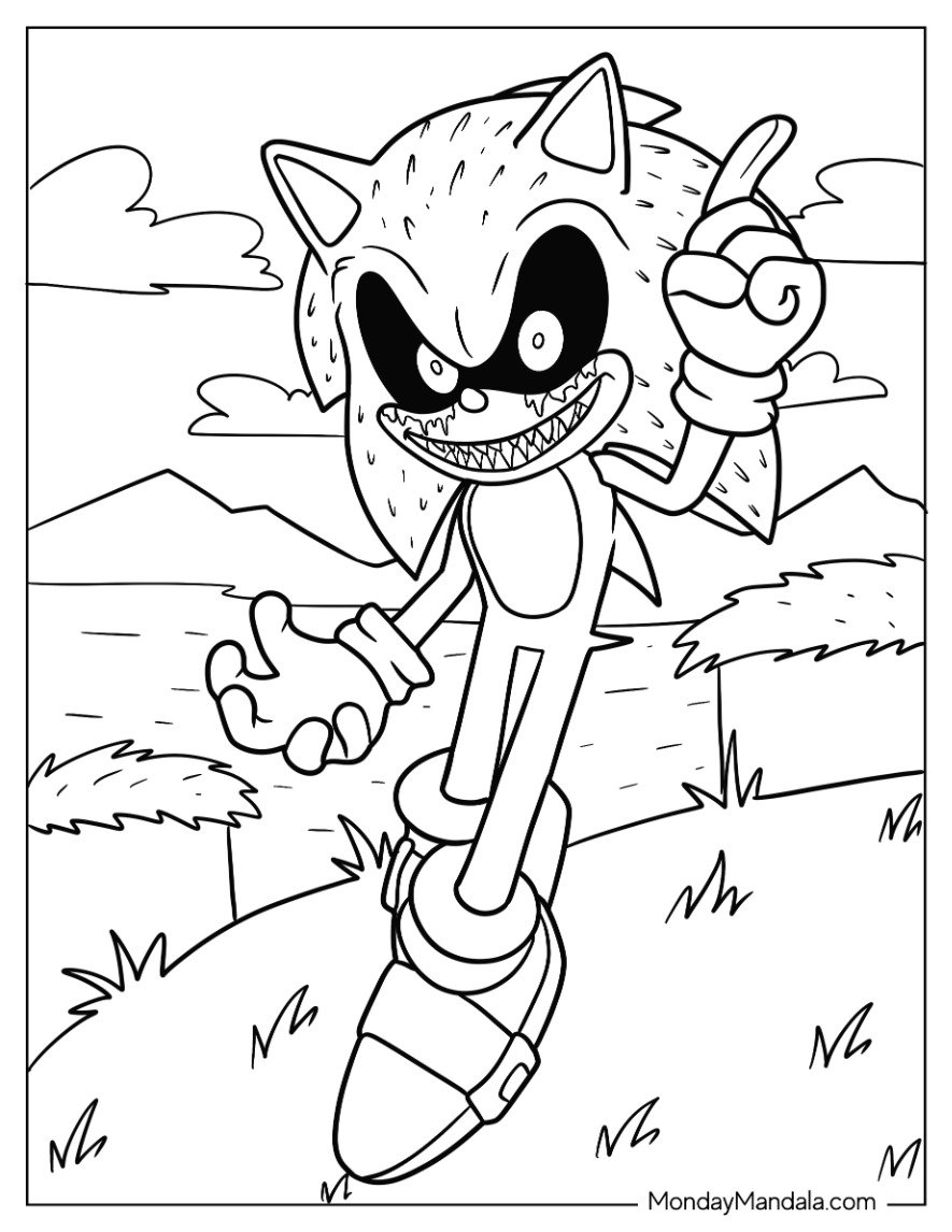 20 Sonic Exe Coloring Pages Free PDF Printables  20 Sonic Exe Coloring Pages Free PDF Printables