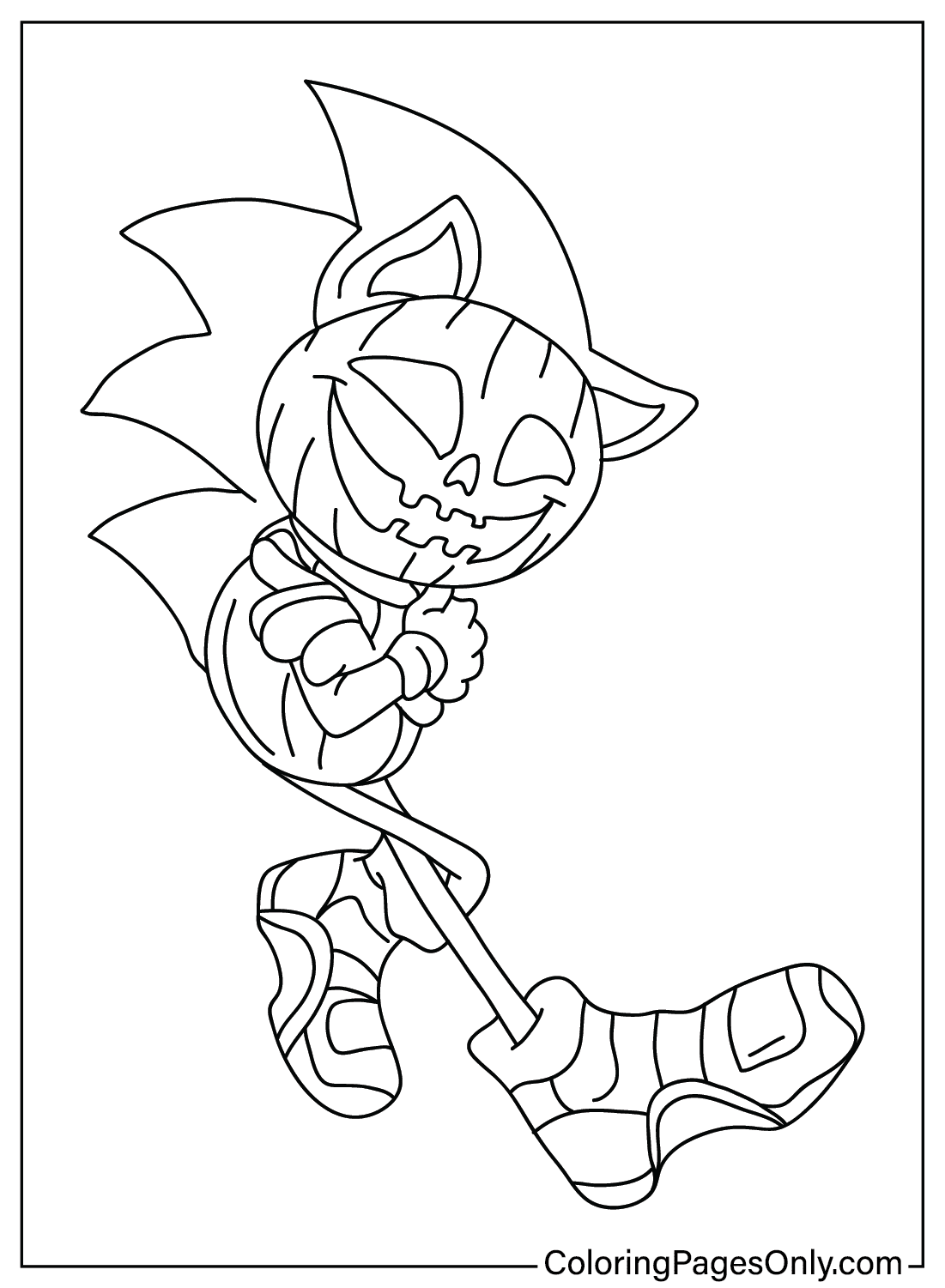 sonic halloween coloring pages sonic halloween coloring pages