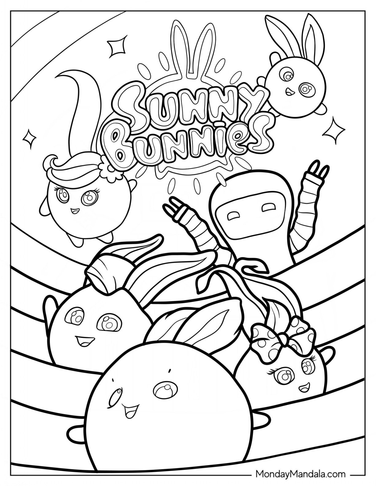 20 Sunny Bunnies Coloring Pages Free PDF Printables  20 Sunny Bunnies Coloring Pages Free PDF Printables