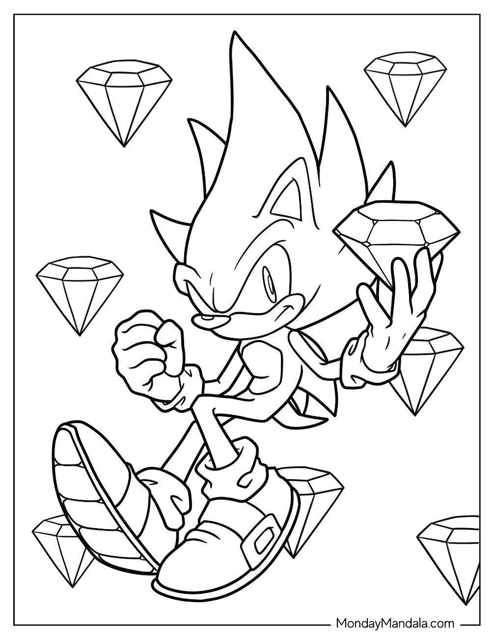 20 Super Sonic Coloring Pages Free PDF Printables
