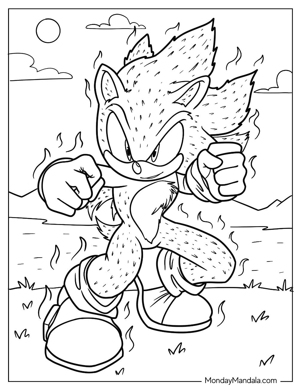 super sonic coloring pages super sonic coloring pages