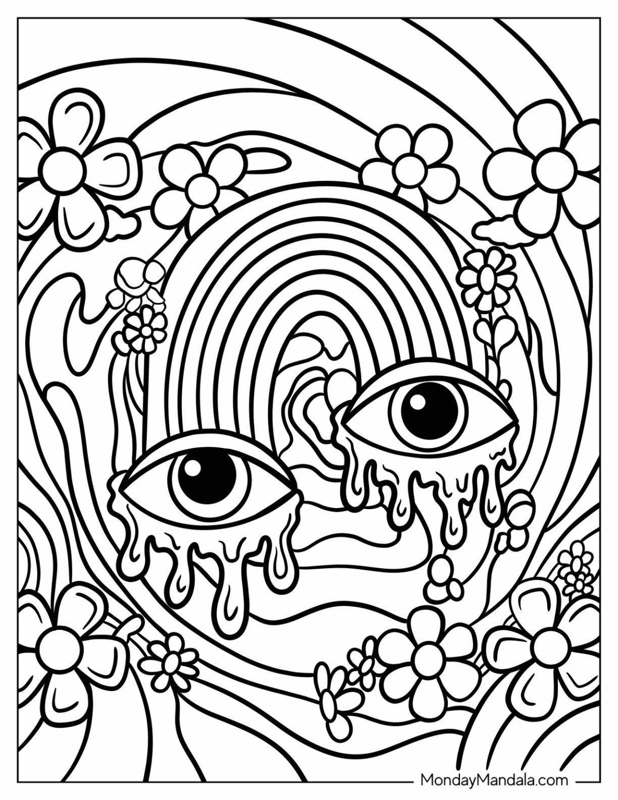 20 Trippy Coloring Pages Free PDF Printables  20 Trippy Coloring Pages Free PDF Printables