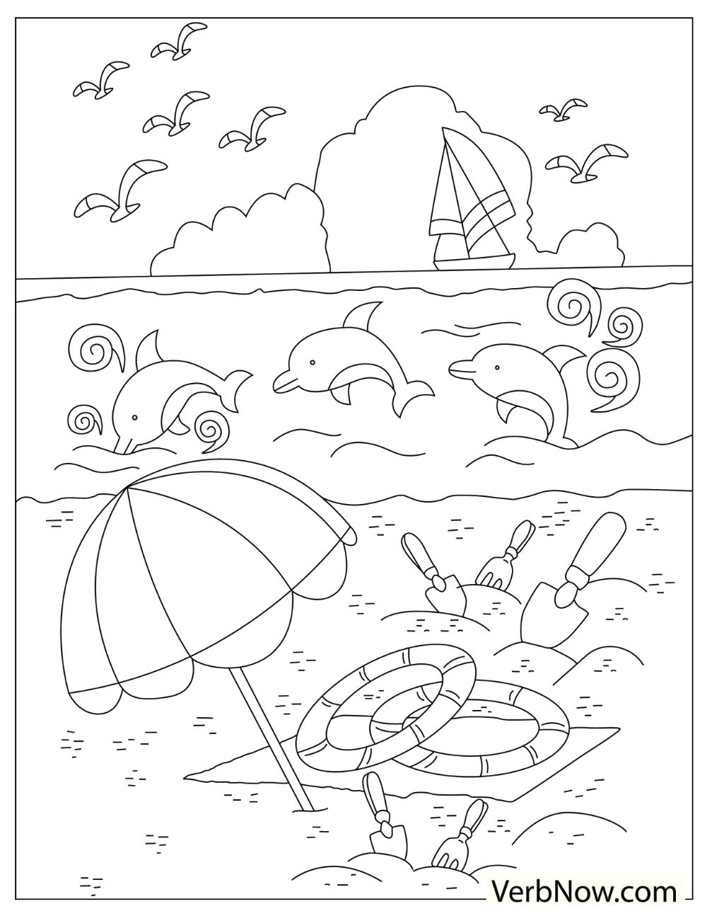 21 Free Beach Coloring Pages For Download Printable PDF 