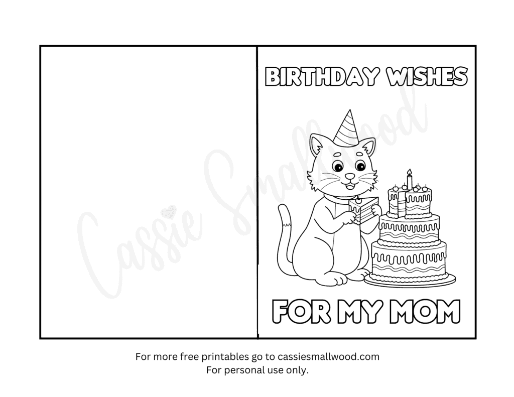 printable birthday cards to color printable birthday cards to color