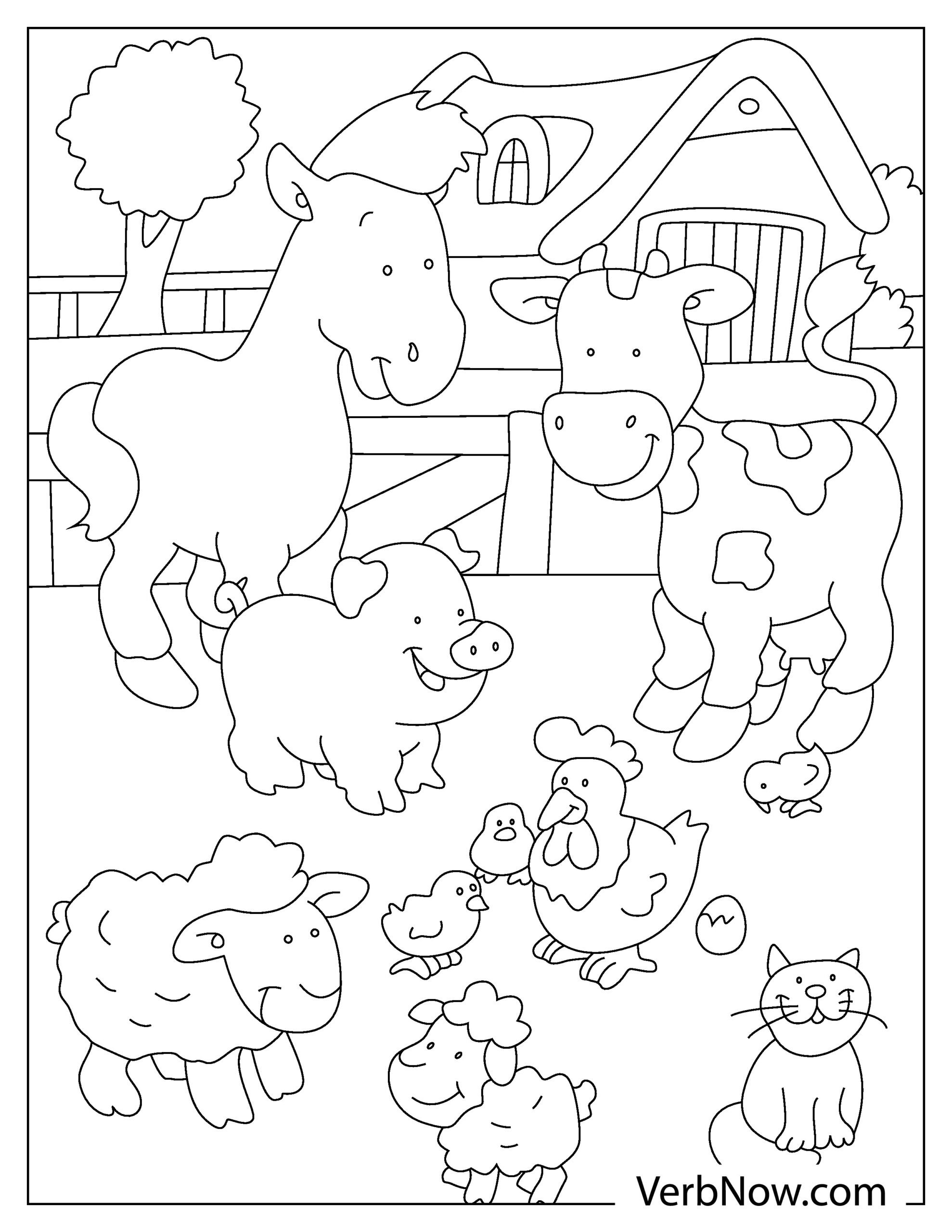 22 Free Farm Animals Coloring Pages For Download Printable PDF  22 Free Farm Animals Coloring Pages For Download Printable PDF