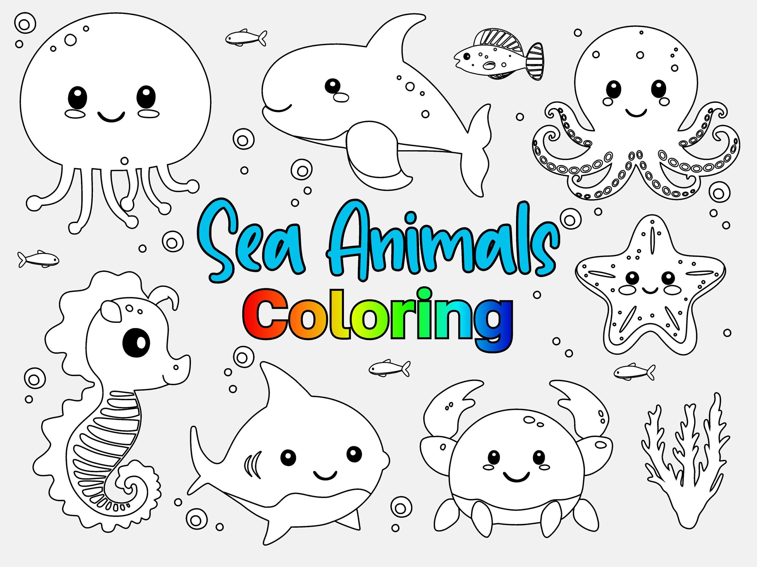 23 Sea Animal Coloring Pages For Kids Kids Party Games Cute Sea Animals Commercial Use Instant Download Etsy 23 Sea Animal Coloring Pages For Kids Kids Party Games Cute Sea Animals Commercial Use Instant Download Etsy