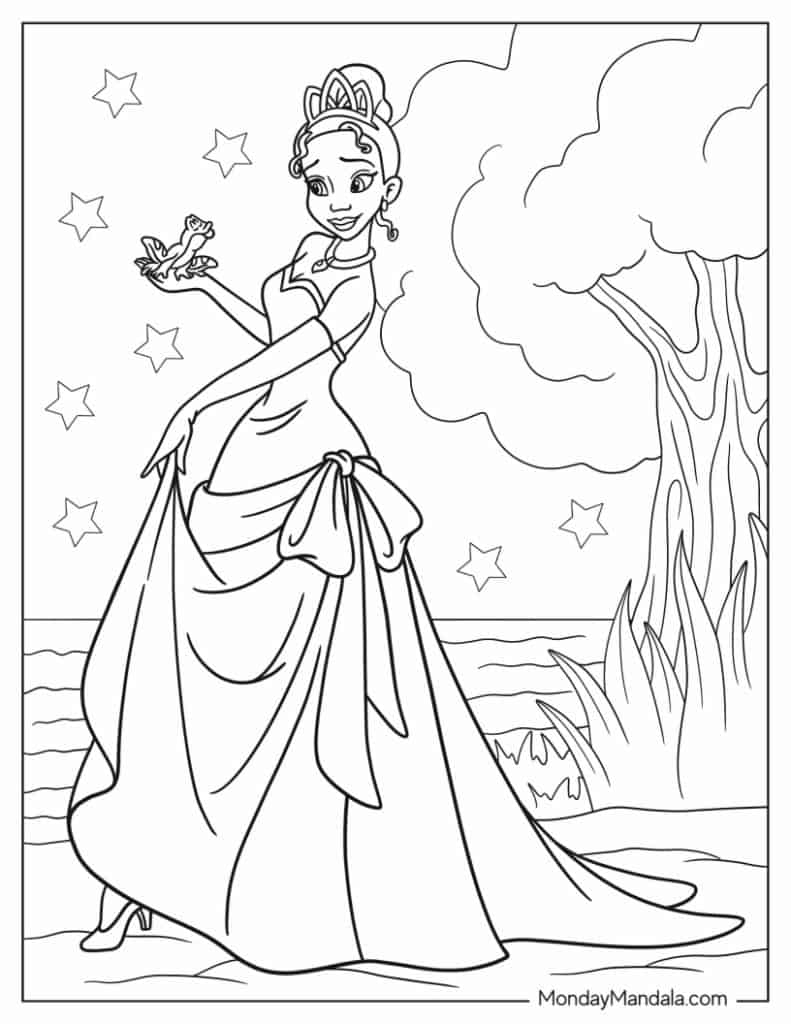 24 Princess The Frog Coloring Pages Free PDF Printables  24 Princess The Frog Coloring Pages Free PDF Printables