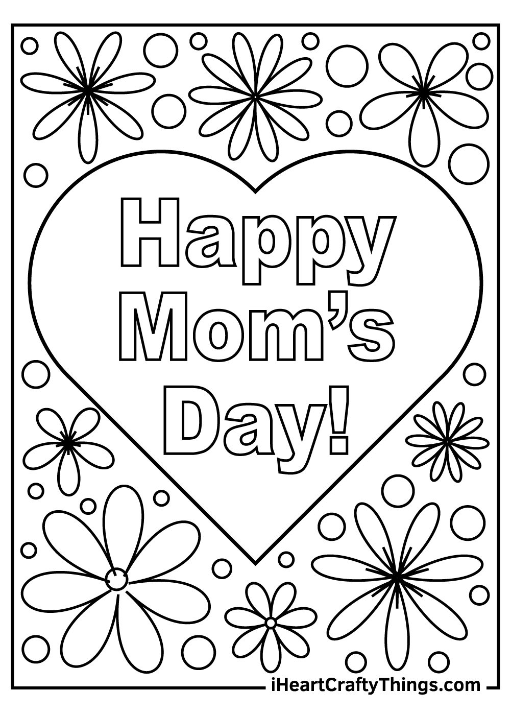 mother's day coloring page mother's day coloring page