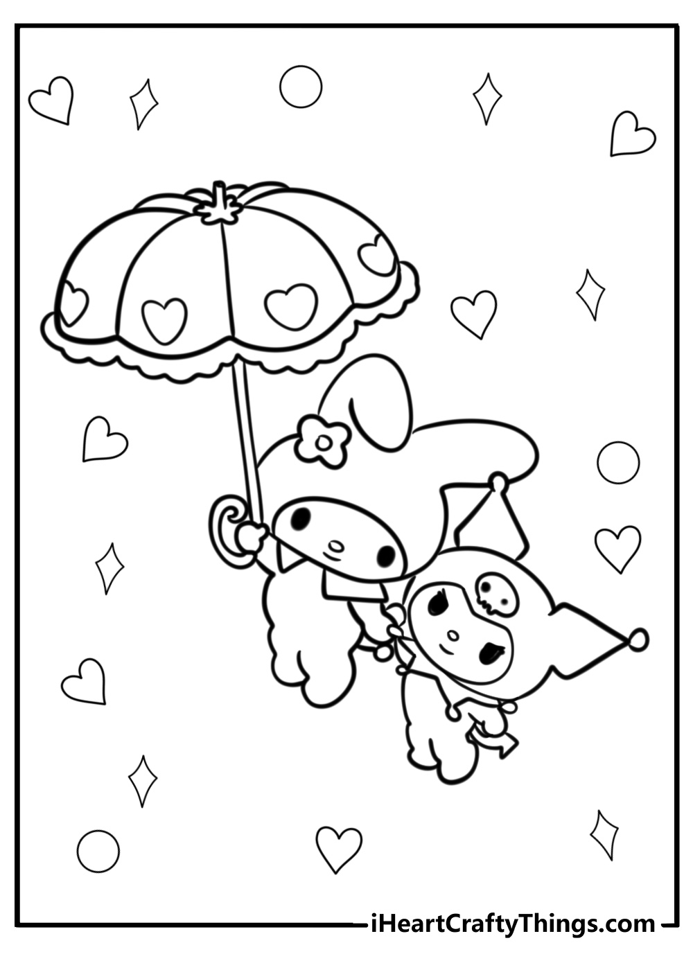kuromi and my melody coloring pages kuromi and my melody coloring pages