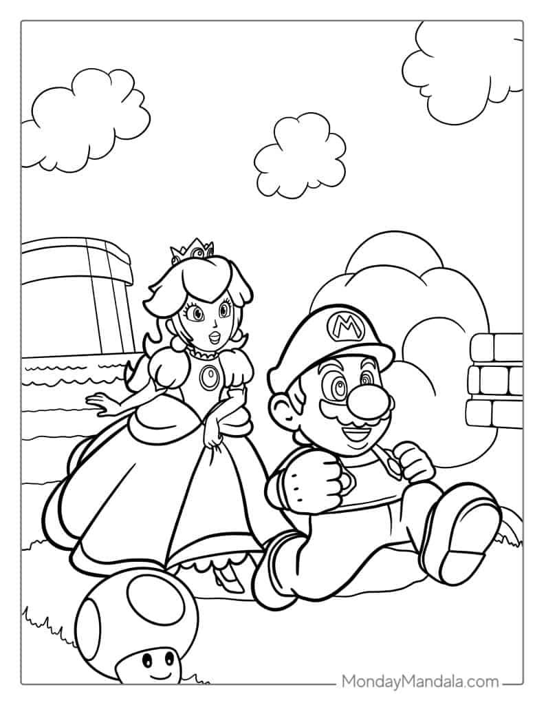 25 Princess Peach Coloring Pages Free PDF Printables  25 Princess Peach Coloring Pages Free PDF Printables
