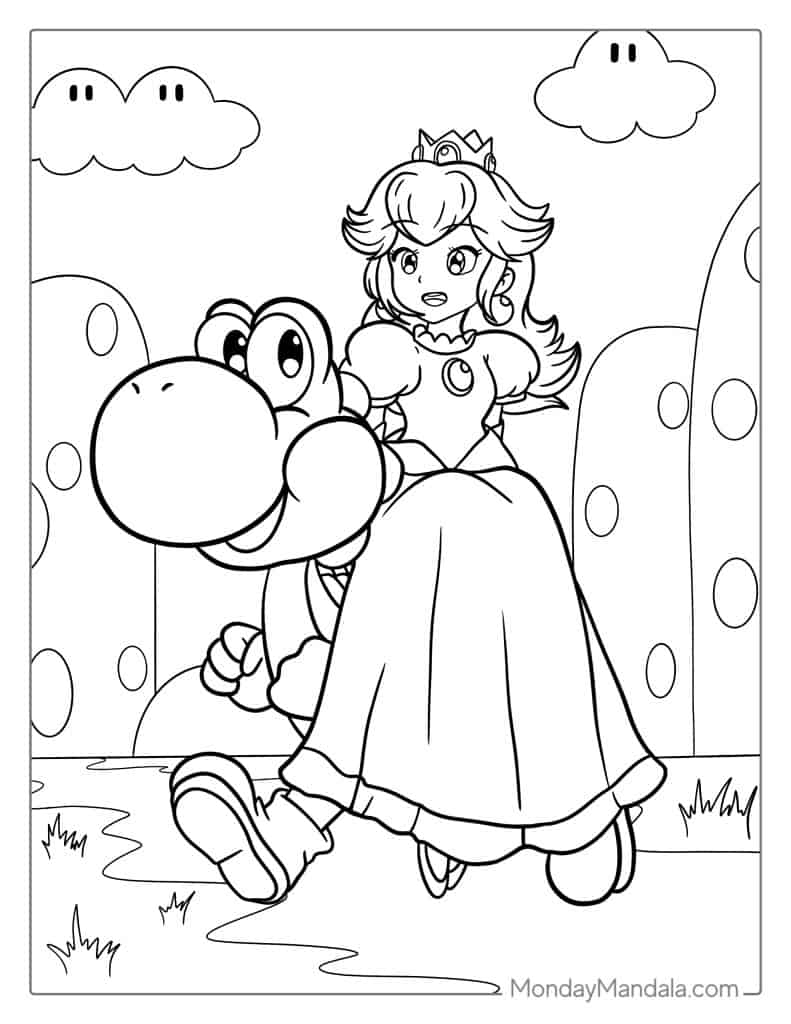 25 Princess Peach Coloring Pages Free PDF Printables  25 Princess Peach Coloring Pages Free PDF Printables