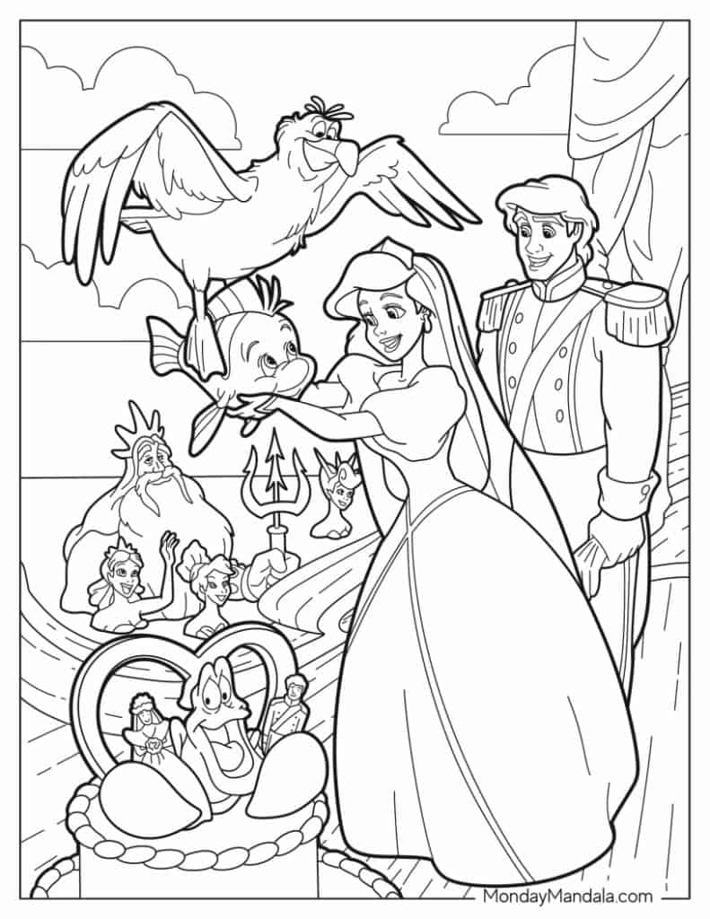 28 Ariel Coloring Pages Free PDF Printables  28 Ariel Coloring Pages Free PDF Printables
