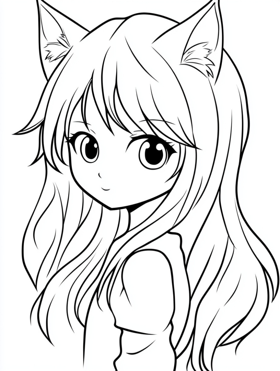 28 Cute Anime Girl Coloring Pages 28 Cute Anime Girl Coloring Pages