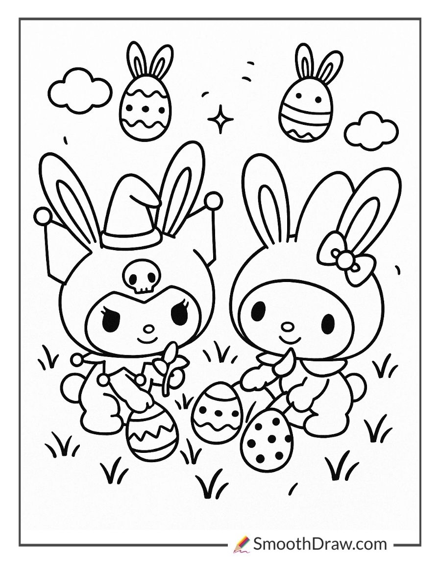 28 Kuromi Coloring Pages Smooth Draw