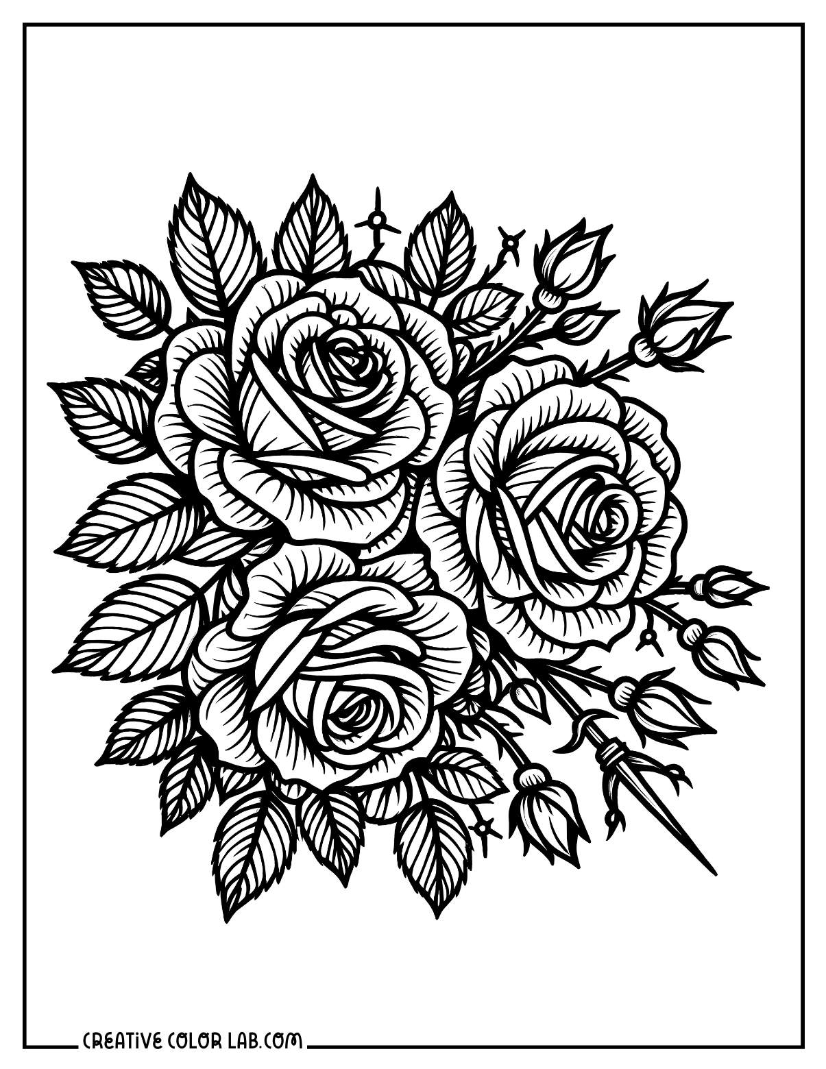 28 Rose Coloring Pages Free PDF Printables 28 Rose Coloring Pages Free PDF Printables