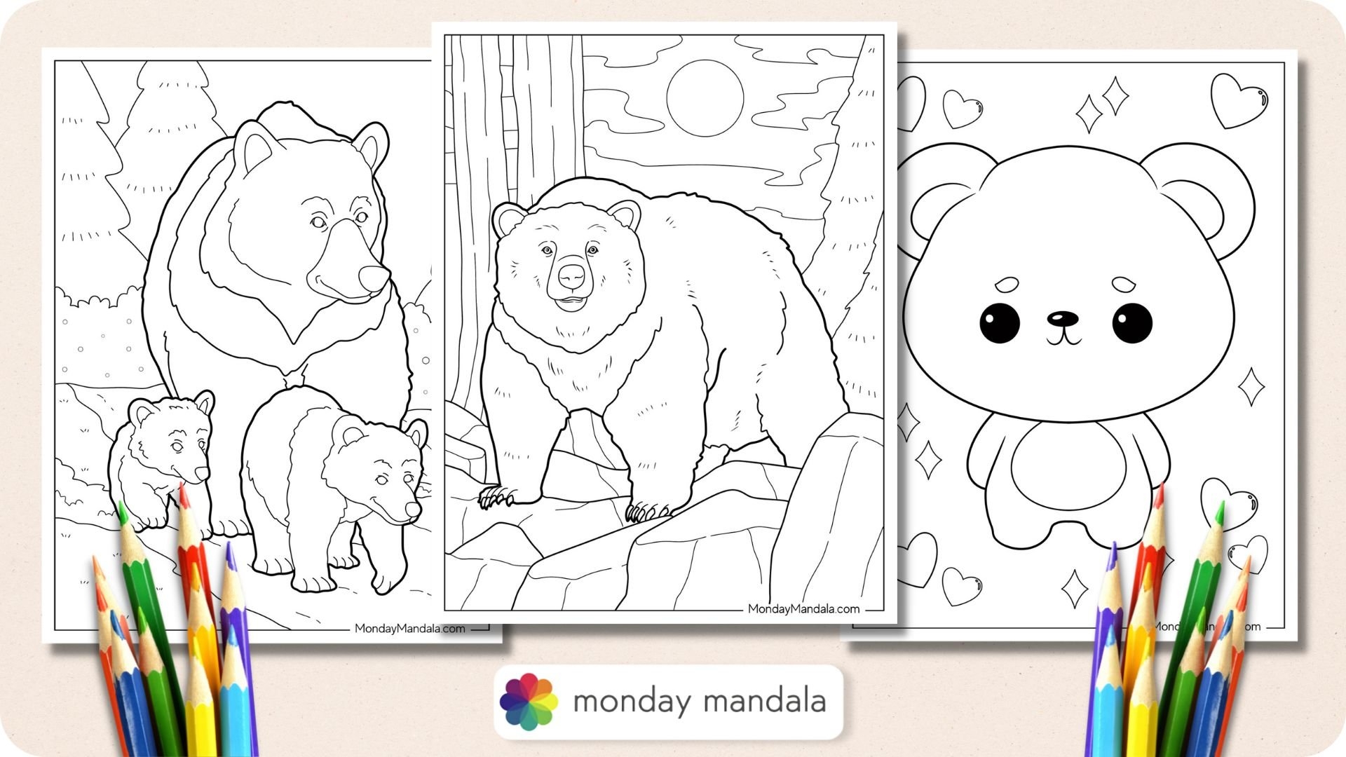 coloring pages of bears coloring pages of bears