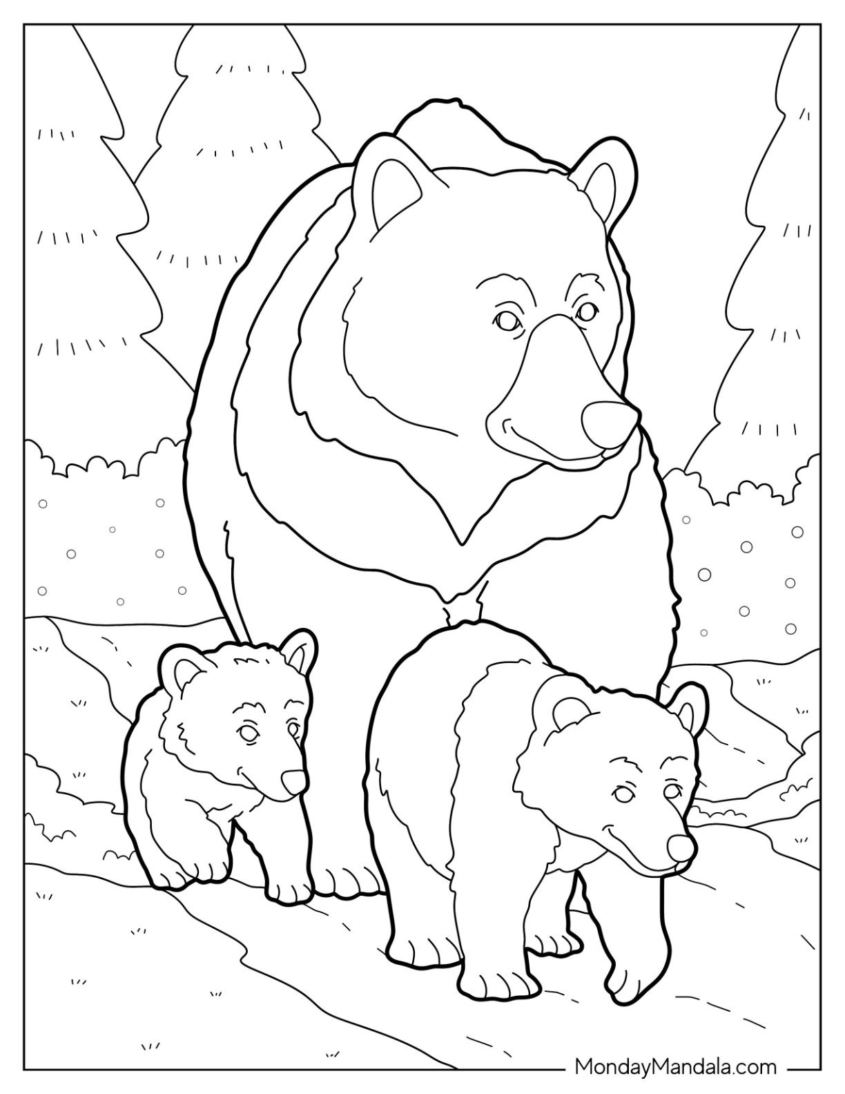30 Bear Coloring Pages Free PDF Printables  30 Bear Coloring Pages Free PDF Printables