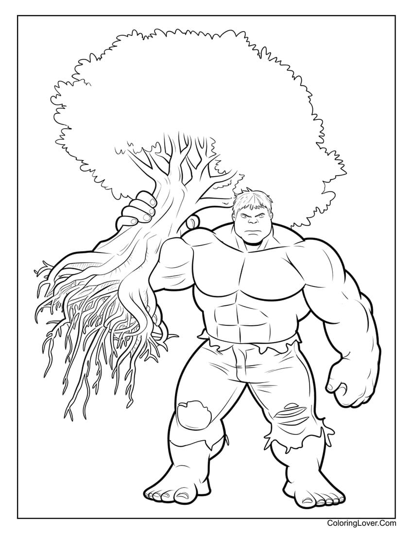 30 Hulk Coloring Pages Free Printables For All Ages  30 Hulk Coloring Pages Free Printables For All Ages
