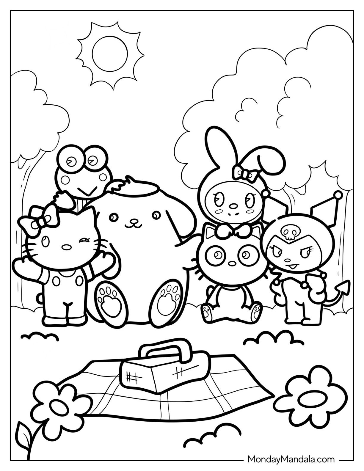 hello kitty free coloring page hello kitty free coloring page