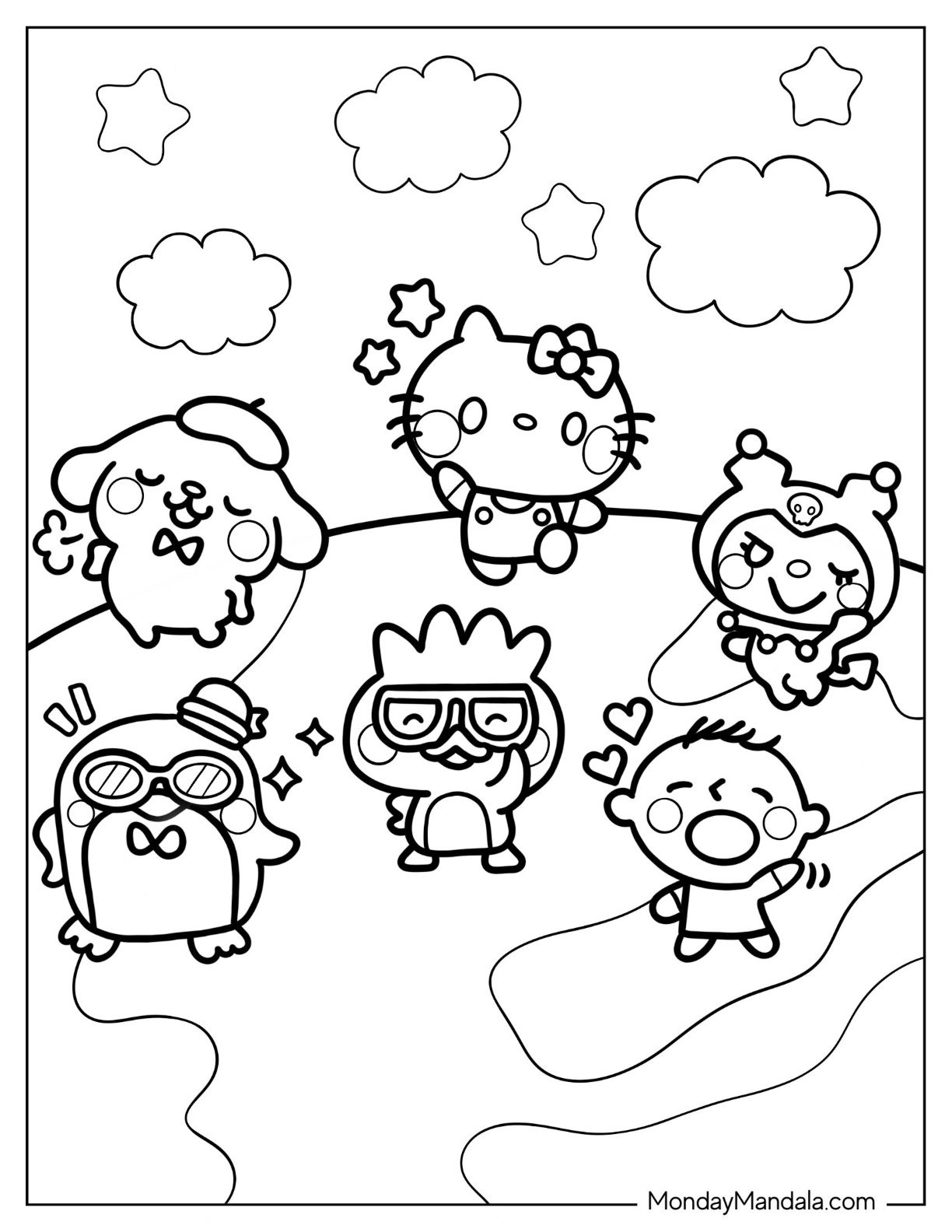 30 Sanrio Coloring Pages Free PDF Printables  30 Sanrio Coloring Pages Free PDF Printables