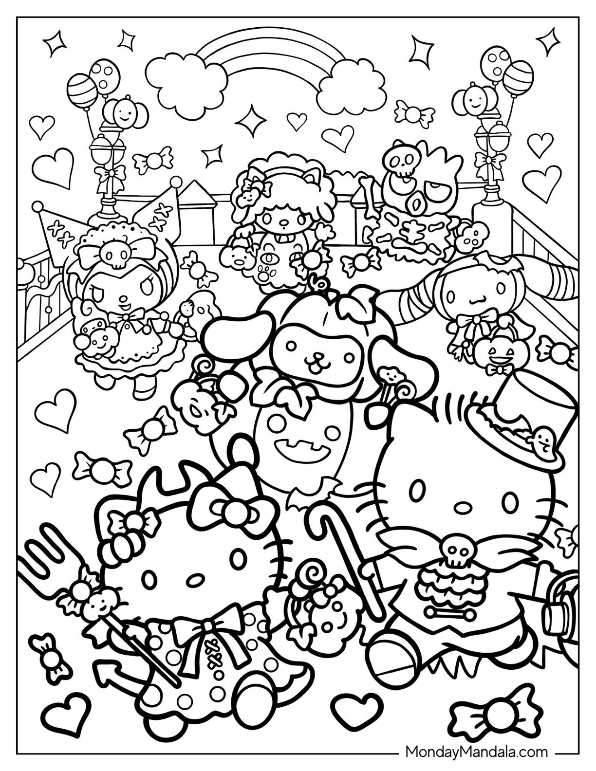 30 Sanrio Coloring Pages Free PDF Printables  30 Sanrio Coloring Pages Free PDF Printables