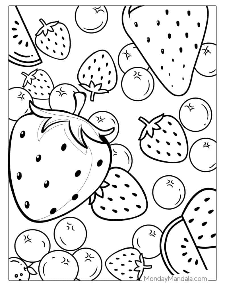 32 Fruit Coloring Pages Free PDF Printables  32 Fruit Coloring Pages Free PDF Printables