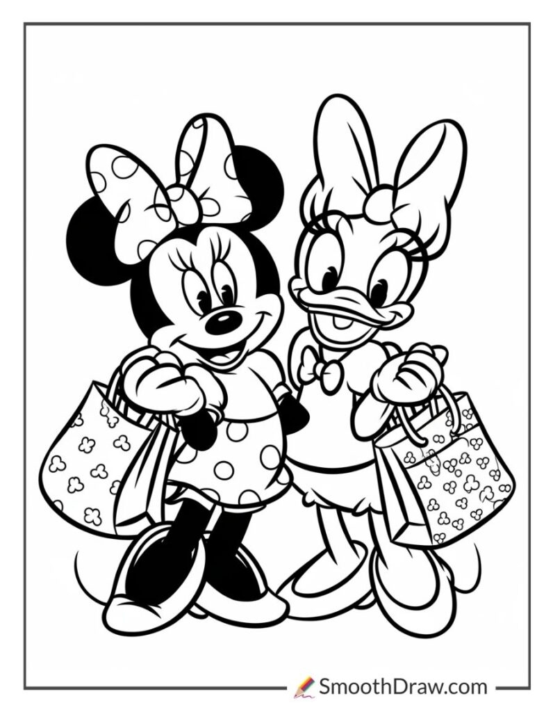 mickey minnie mouse coloring pages