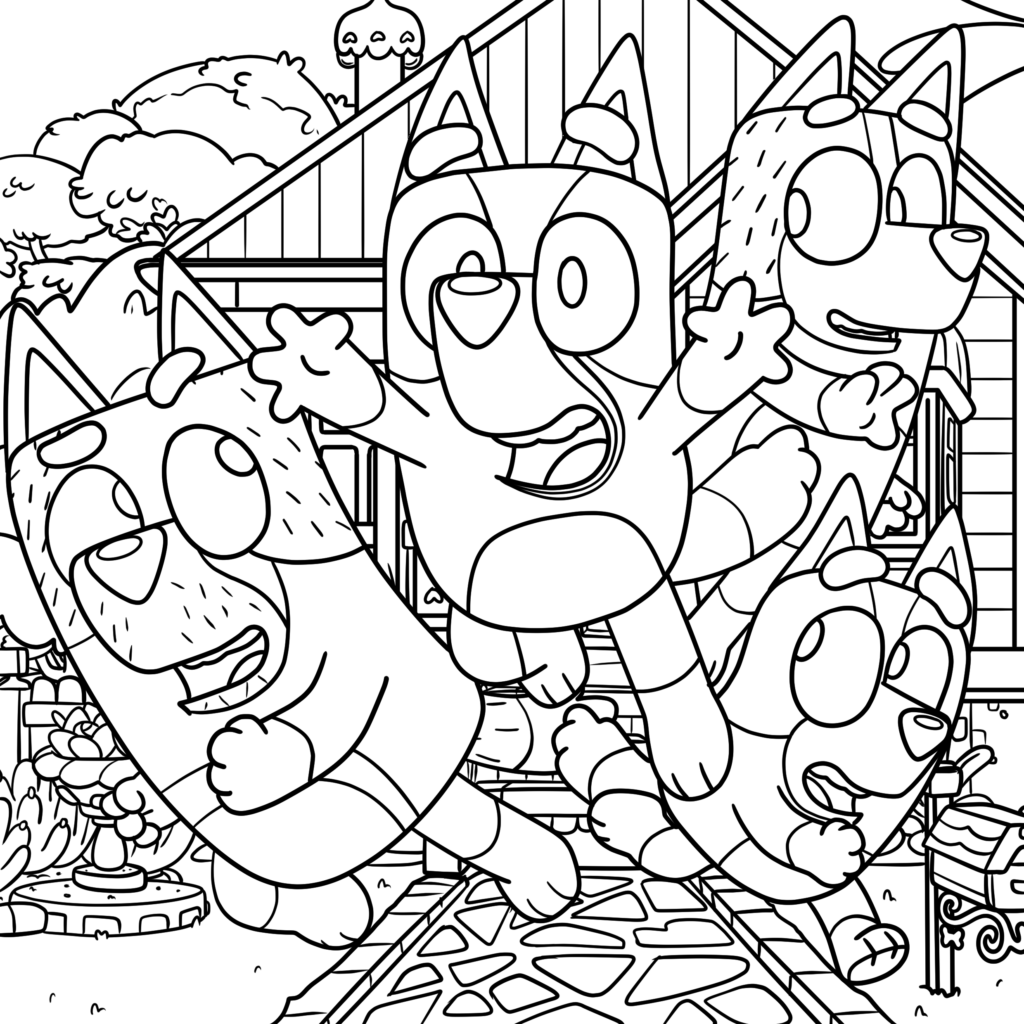 32 Printable Bluey Coloring Pages 32 Printable Bluey Coloring Pages