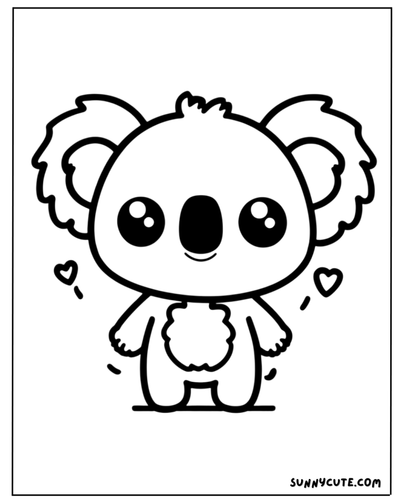 35 Easy Cute Animal Coloring Pages Free PDF Printables Sunny Cute