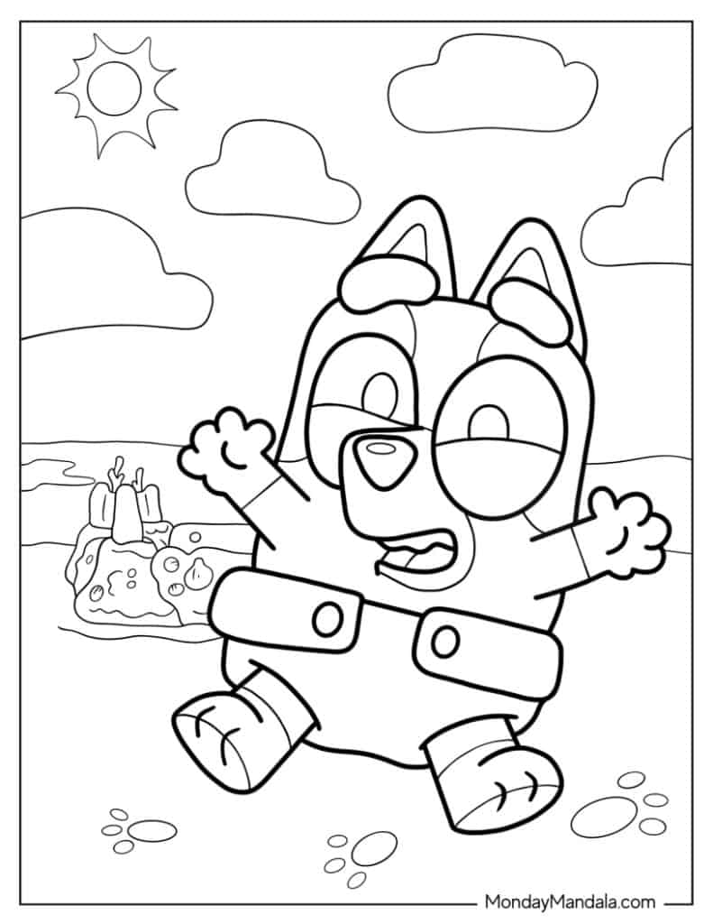 free bluey coloring pages
