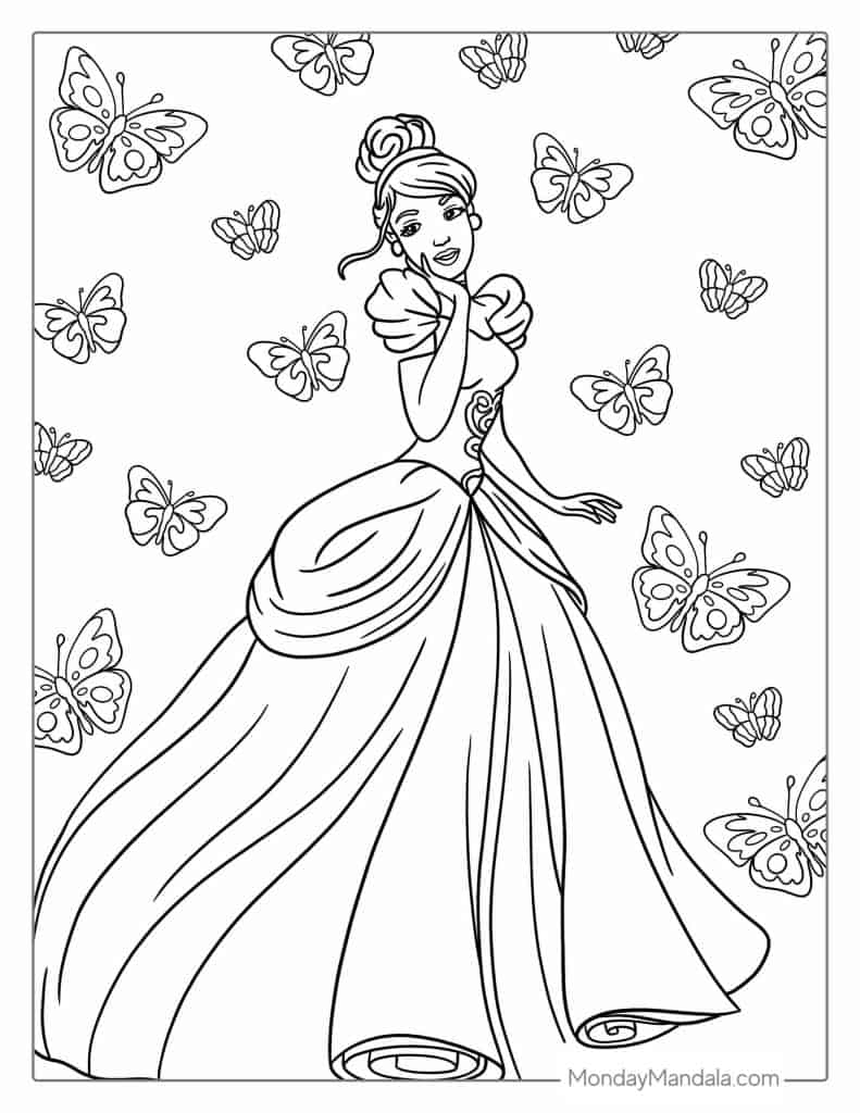 36 Cinderella Coloring Pages Free PDF Printables 