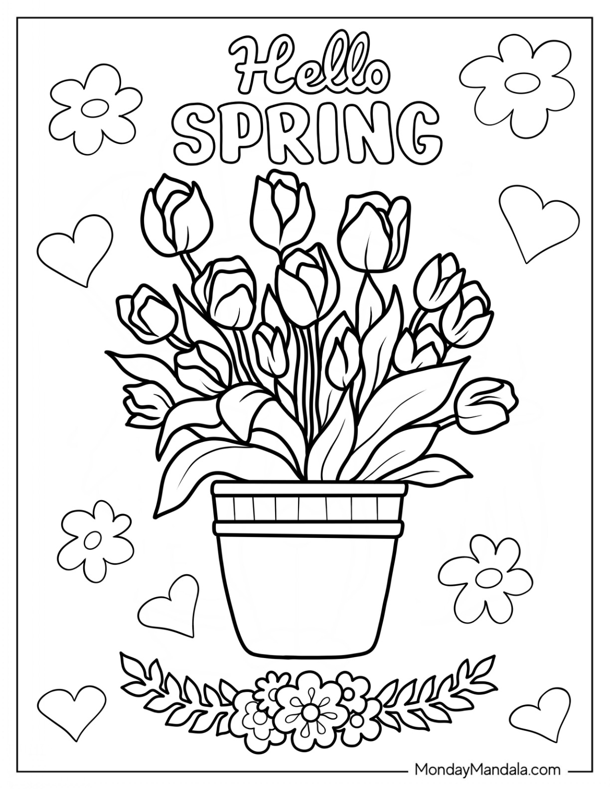 colouring pages spring flowers colouring pages spring flowers
