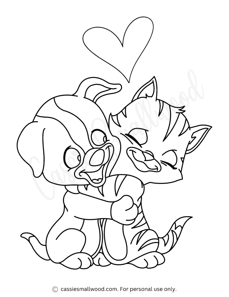 kitty and puppy coloring pages kitty and puppy coloring pages